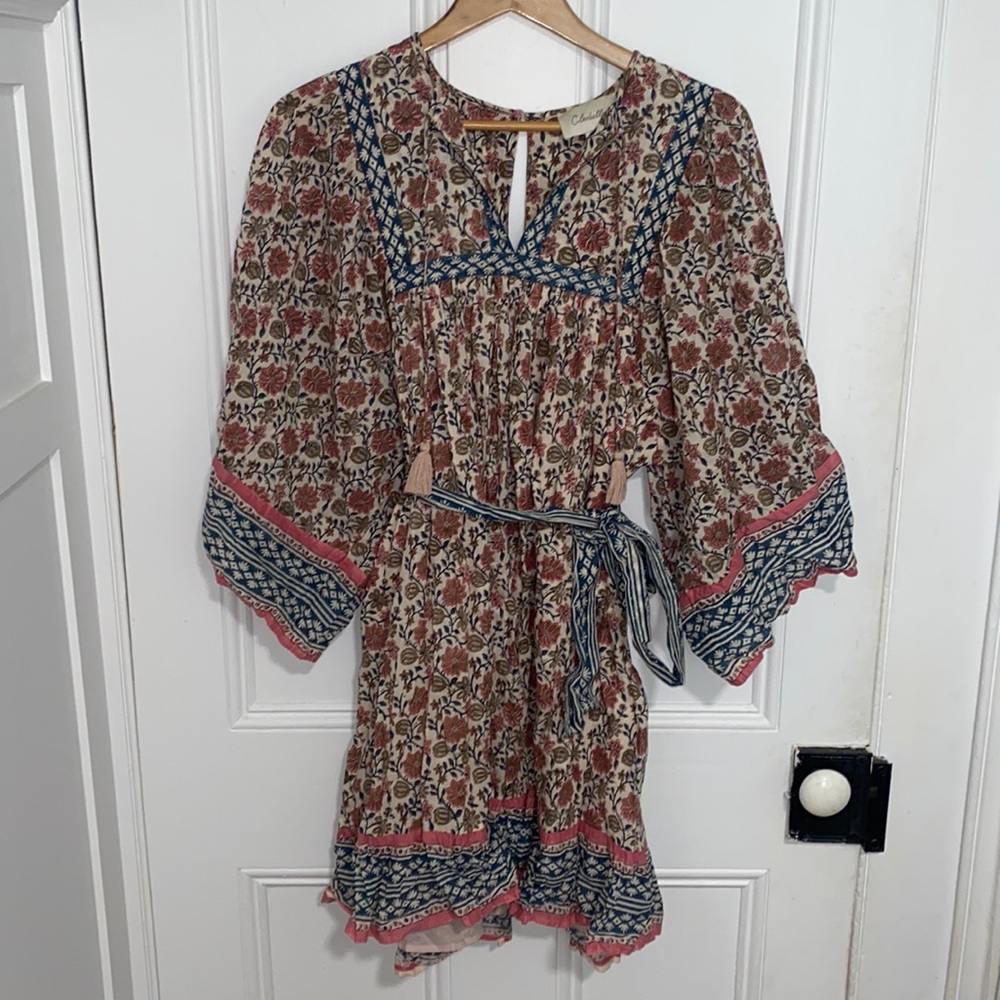 Cleobella Magdalena Mini Dress in Sunset - Picture 2 of 5